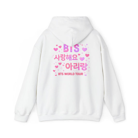 BTS World Tour Arirang Hoodie — 사랑해요 아리랑 Fan Sweatshirt